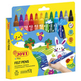 Jovi Jumbo Felt Tip Pens (Set of 12 Assorted Colours)
