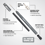 Zieler 12 Fineliner Drawing Pens - Black, Sepia, Grey