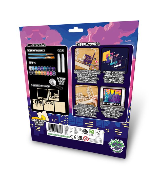 Splat Planet Wood Art Kit - New York