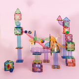 Playbox Magnetic Play Tiles - Ball Track (189 Parts)