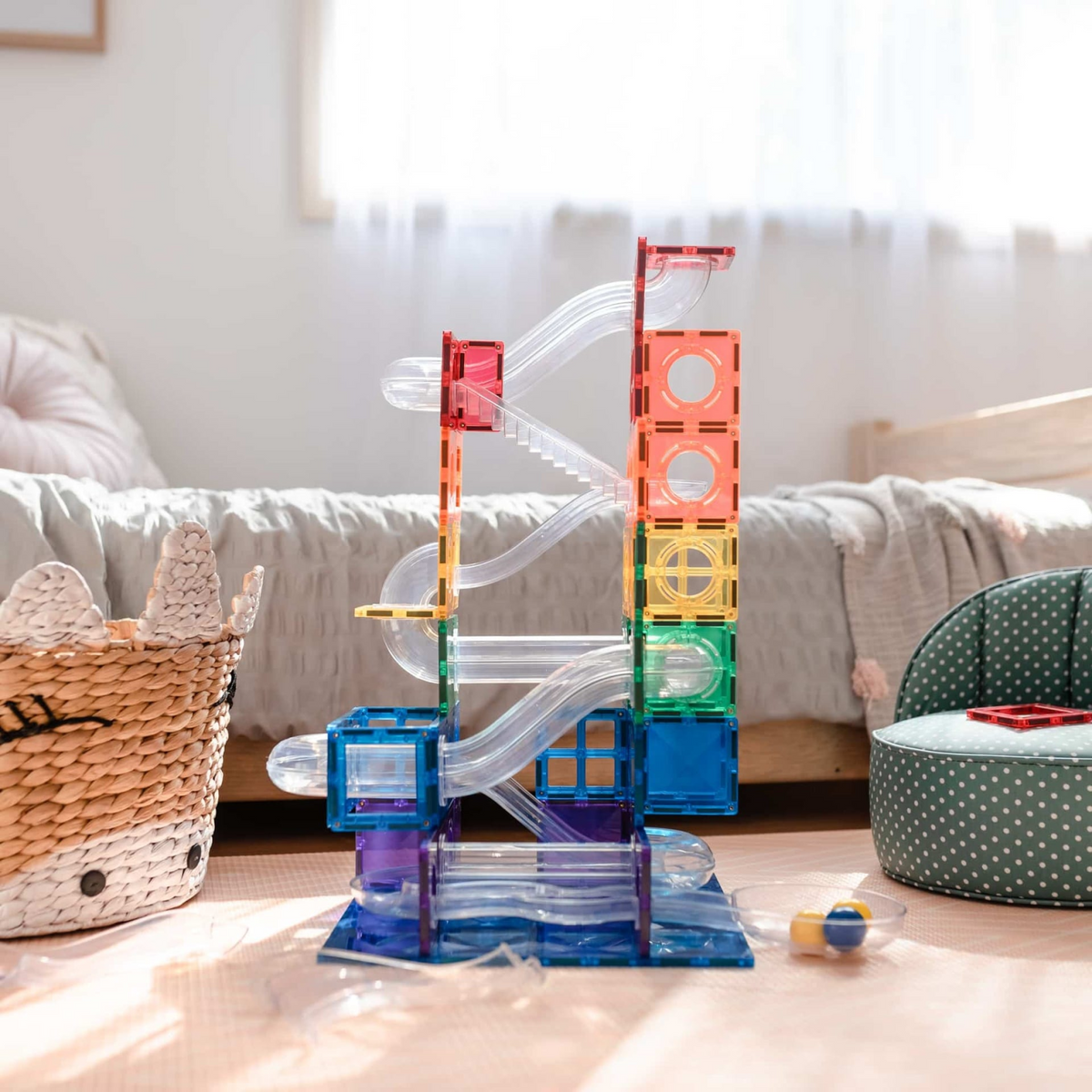 Connetix Tiles Rainbow Ball Run Pack (92 Pieces)