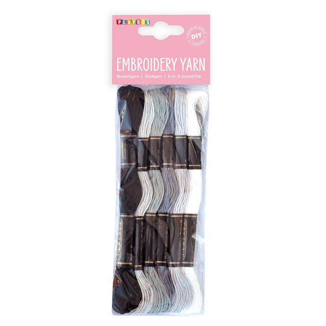 Embroidery Yarn - Black & White