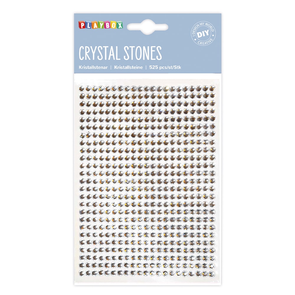 Playbox Crystal Stones - Silver (525 Pieces)