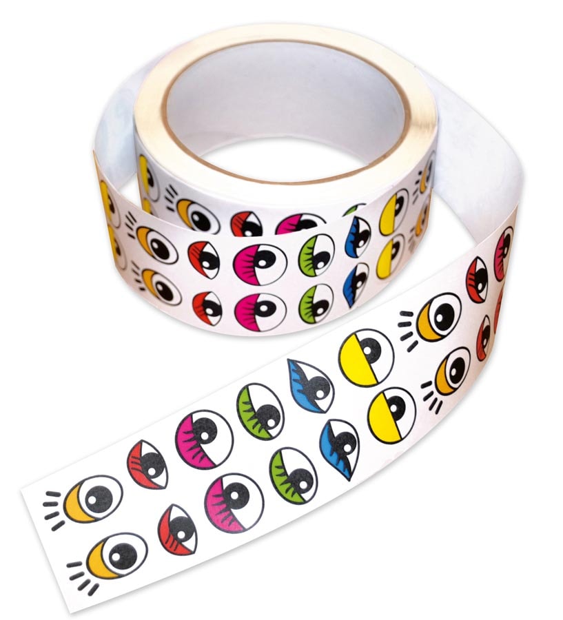 Playbox Stickers On Roll Coloured Eyes (2000 Pieces)
