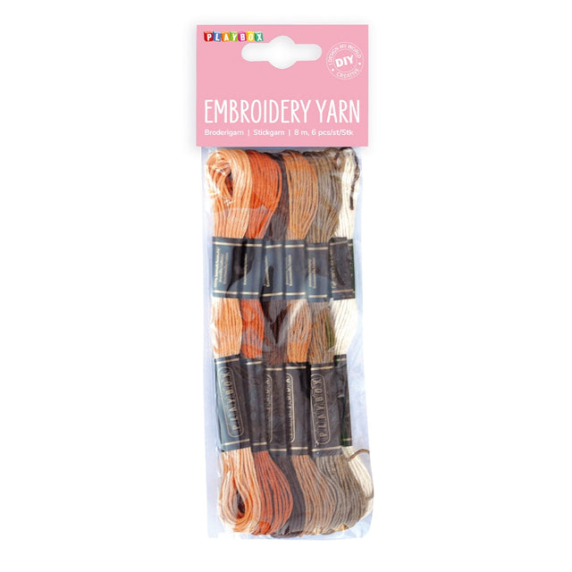 Embroidery Yarn - Brown Shades (6 Pack)