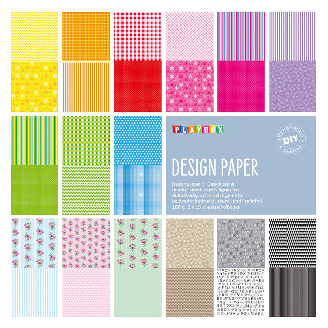 Playbox Design Papers 305x305mm (30 Sheets)