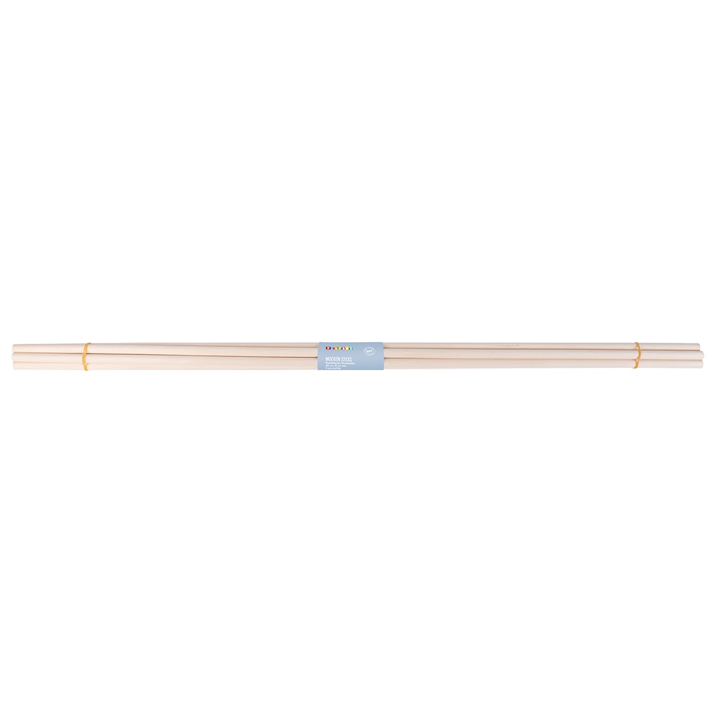 Round Wood Rod 90cmx12mm (5 Pieces)