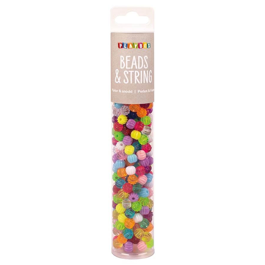 Playbox Beads & String - Ball Beads (250 Pieces)