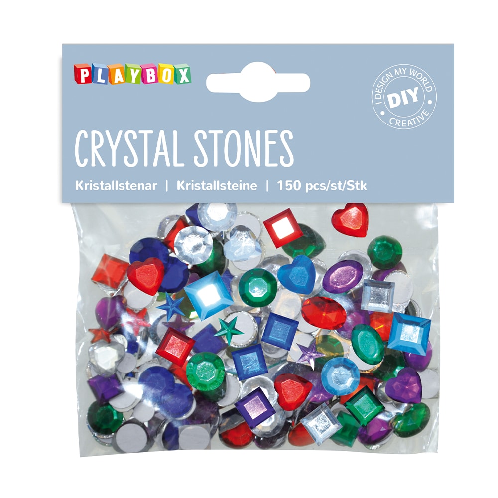 Playbox Self Adhesive Crystal Stones (150 Pieces)