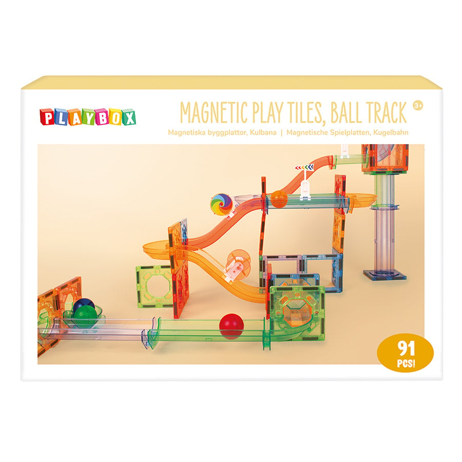 Magnetic Play Tiles - Ball Track (91 Parts)