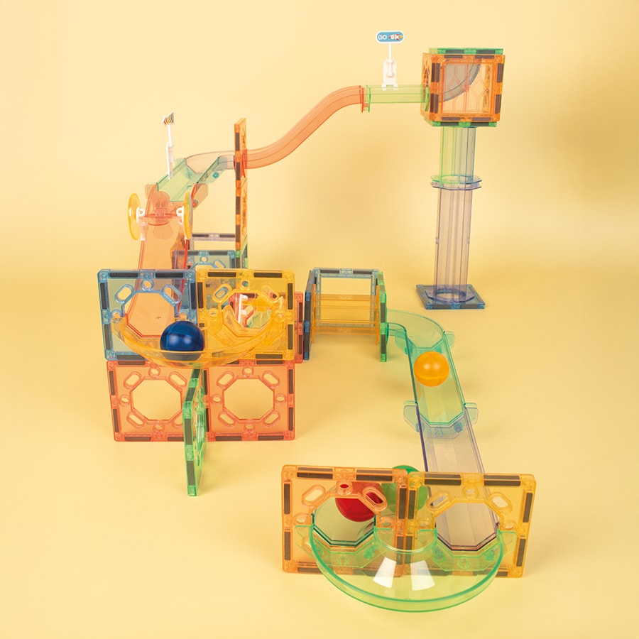 Magnetic Play Tiles - Ball Track (91 Parts)