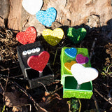 Playbox Foam Self-adhesive Hearts Glitter (60 Pieces)