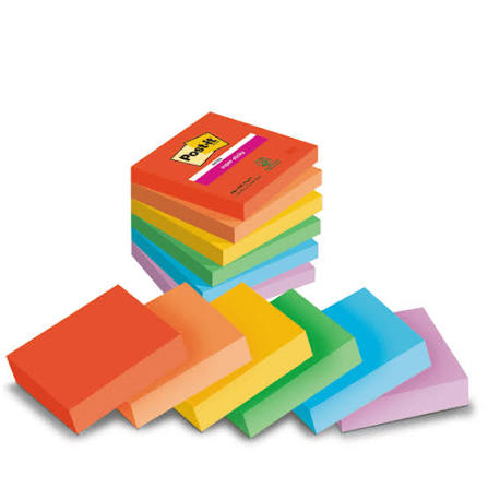 Post-it Super Sticky Notes 76x61 - Playful Colours