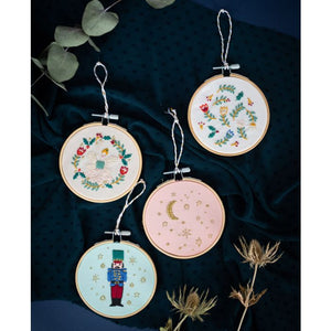 Violet Studios The Nutcracker - Mini Embroidery Hoops/Tree Decorations
