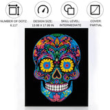 Diamond Dotz Flock Canvas 35x46cm - Neon Sugar Skull