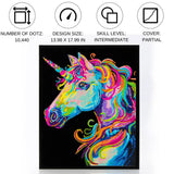 Diamond Dotz Flock Canvas 35x46cm Kit - Neon Unicorn
