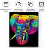 Diamond Dotz Flock Canvas 35x46cm Kit - Neon Elephant