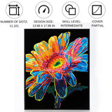 Diamond Dotz Flock Canvas 35x46cm Kit - Neon Gerbera
