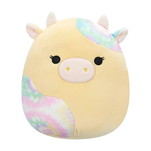 Squishmallows 7.5 Inch -Rina Yellow Cow with Tie Dye Spots
