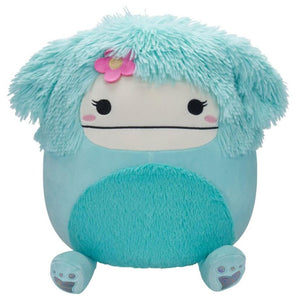 Squishmallow 12in Joelle Teal Bigfoot with Flower Pin