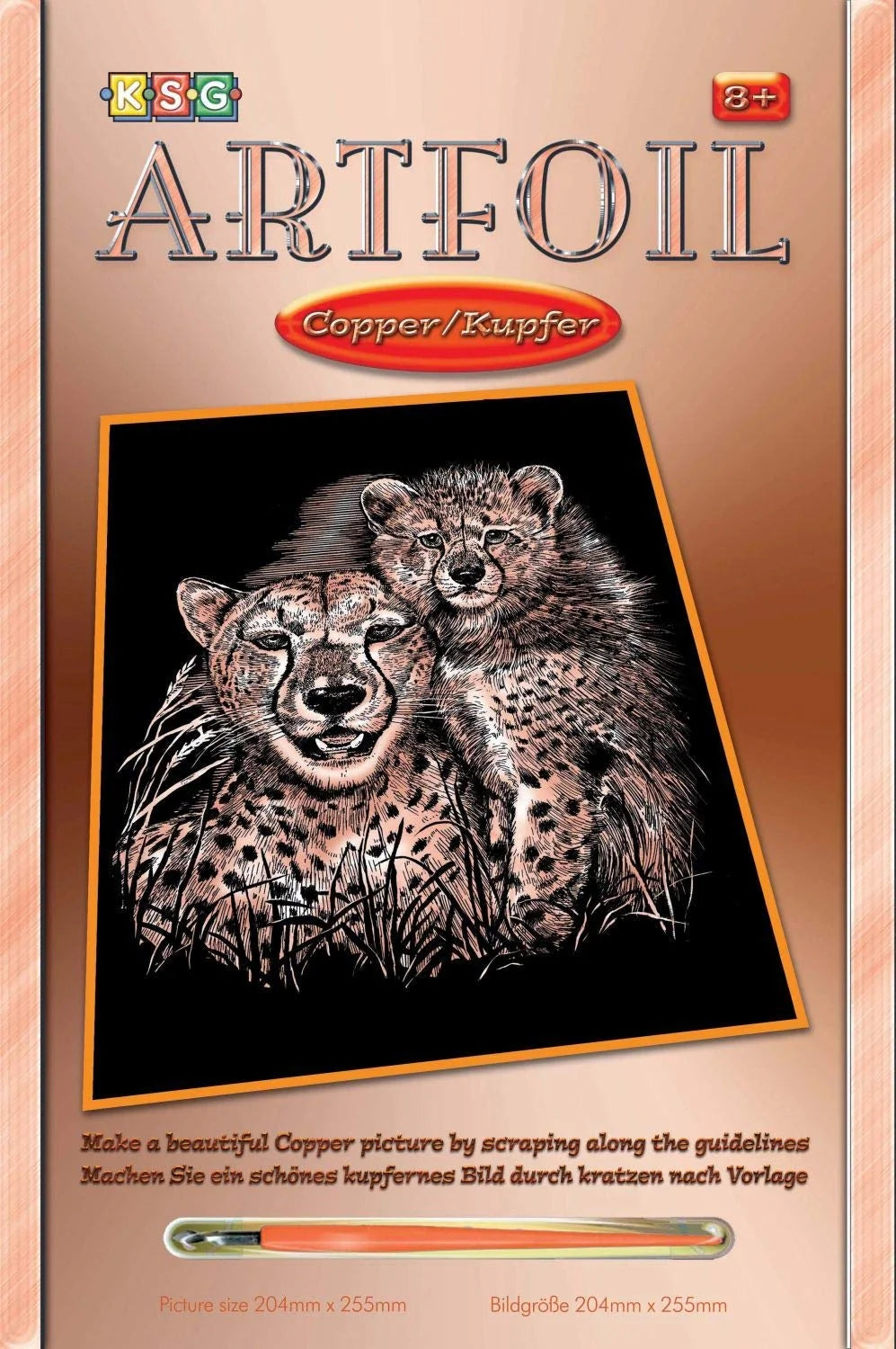 Artfoil Copper Scratch Art Kit - Cheetah