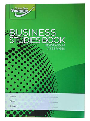 Supreme A4 Business Studies Memorandum Book