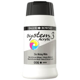 SYSTEM3 500ml Acrylic Paint - Zinc Mixing White