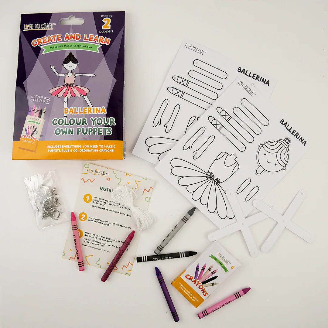 Colour Your Own Puppets Ballerina
