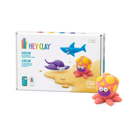 Hey Clay - Ocean: Shark, Octopus, Stingray (6 Can Set)