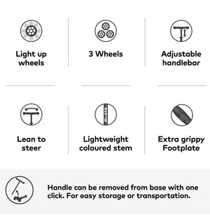 Mini Micro Deluxe Scooter Light up Wheels: Pink