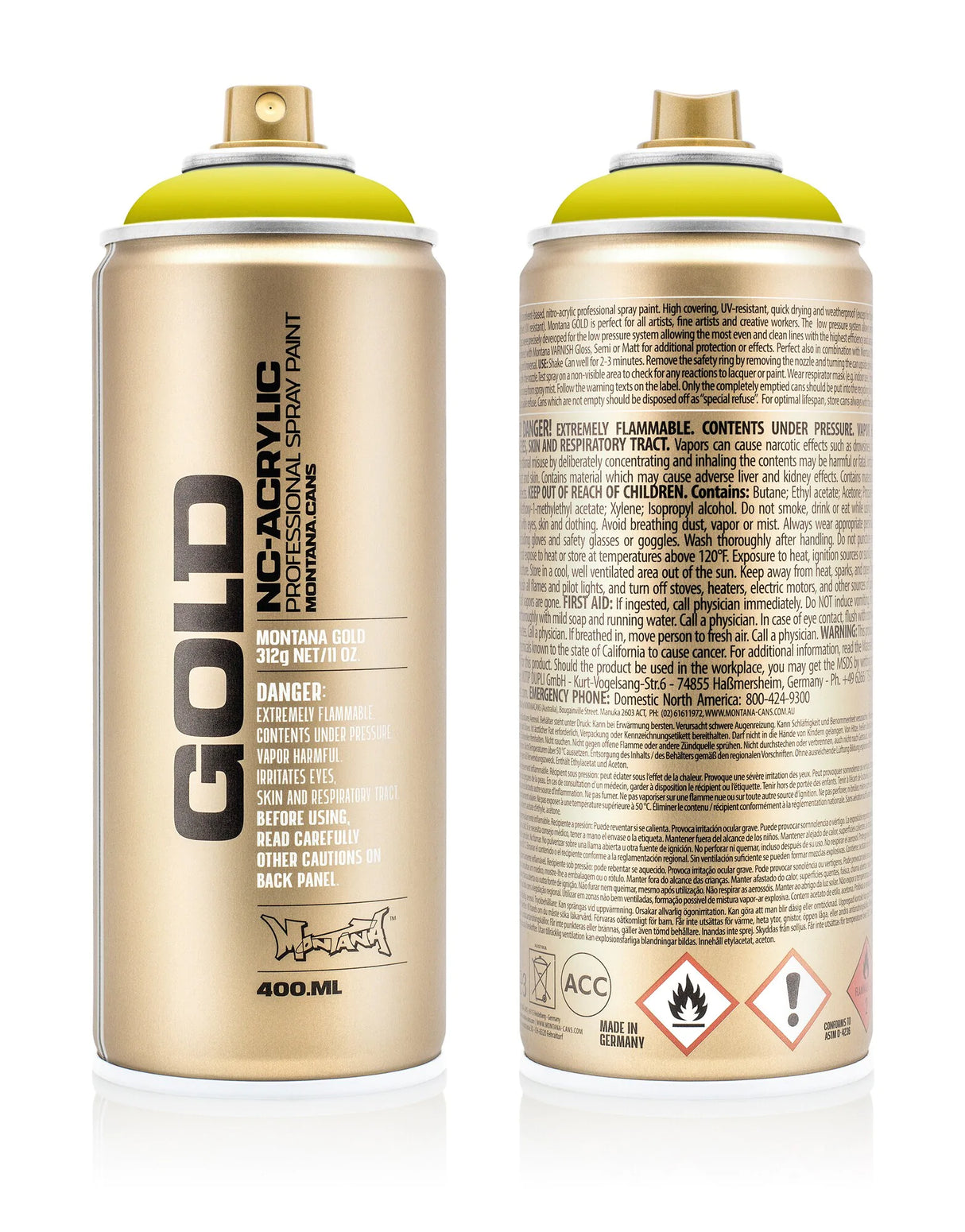 Montana GOLD Spray Paint 400ml - Banana Joe (G1120)