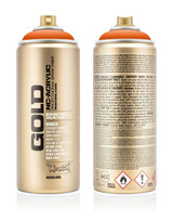 Montana GOLD Spray Paint 400ml - Pure Orange (G2080)