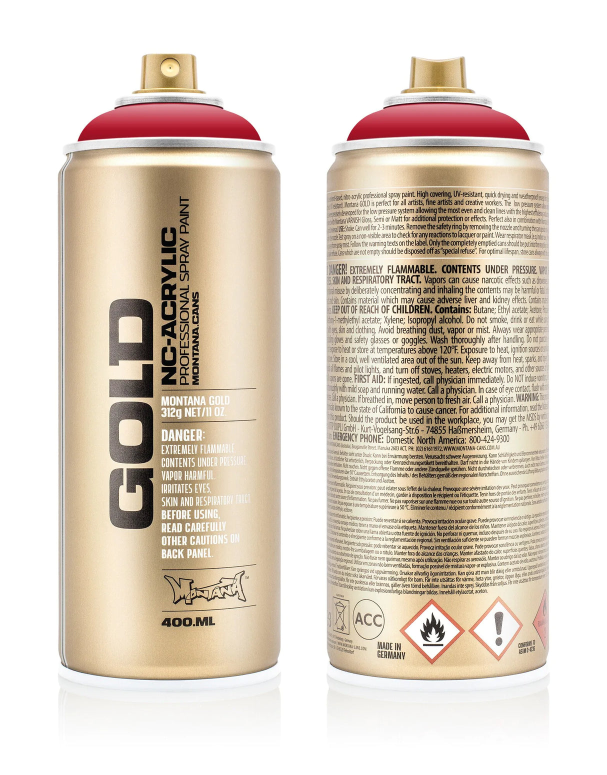 Montana GOLD Spray Paint 400ml - Ketchup