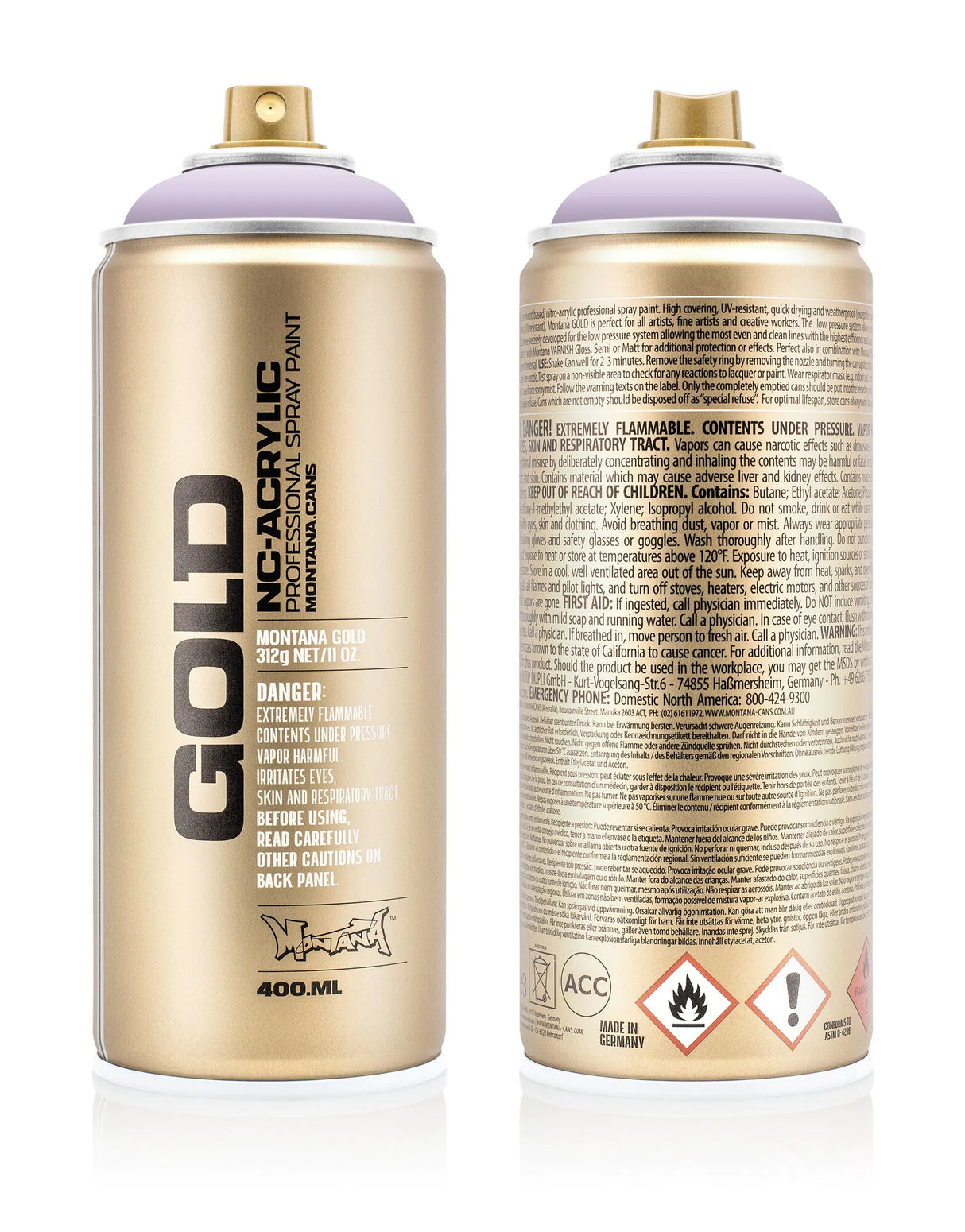 Montana GOLD Spray Paint 400ml - White Lilac (G4110)