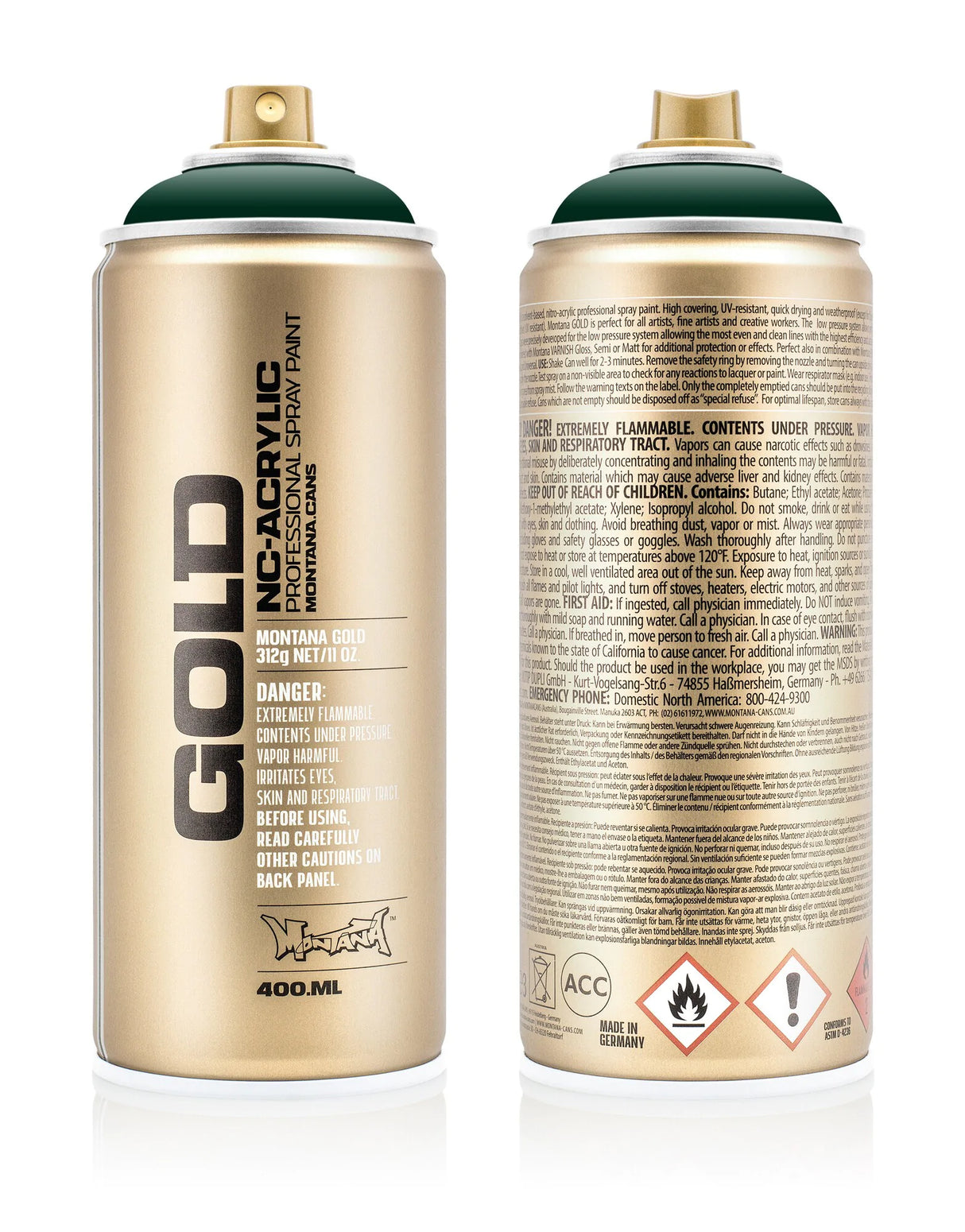 Montana GOLD Spray Paint 400ml - Deep Forest (G6090)
