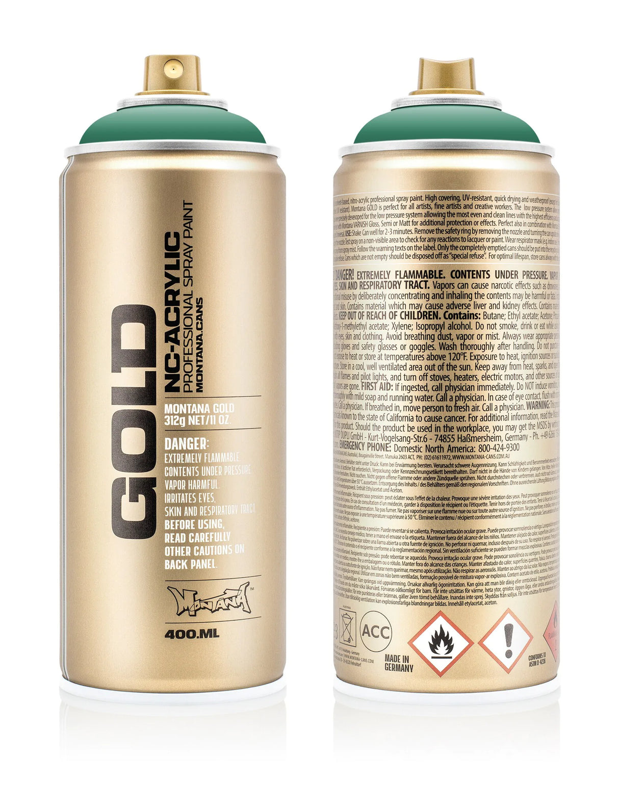 Montana GOLD Spray Paint 400ml - Malachite Dark (G6150)