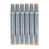 Nova Designer Dual Tip Alcohol Markers - Orange/Yellow (6 Pack)