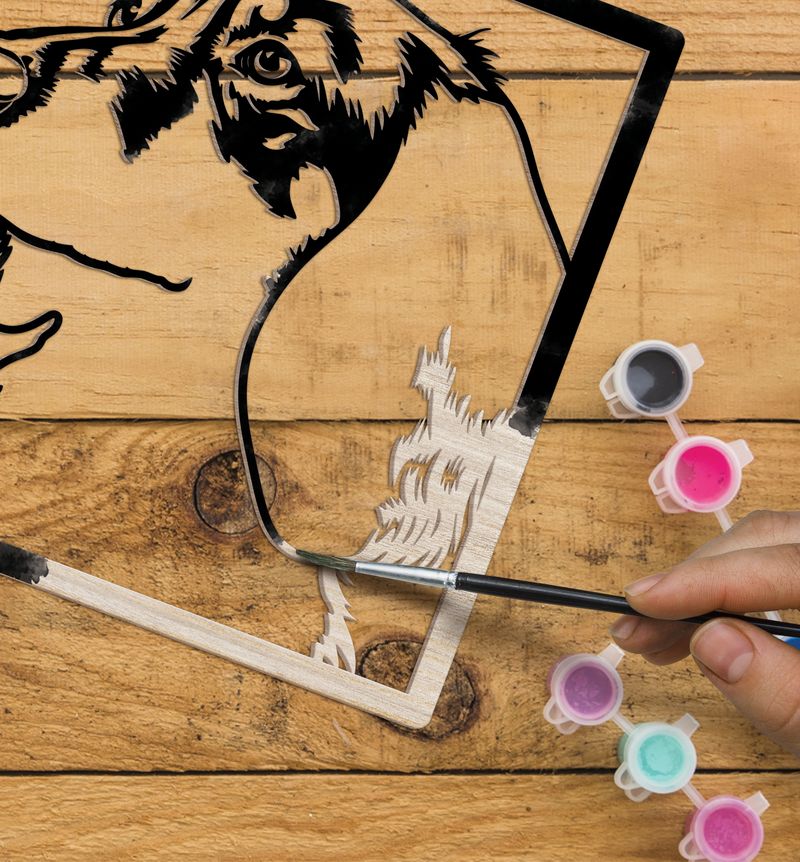 Splat Planet Wood Art Kit - Sausage Dog