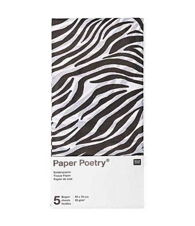 TISSUE PAPER 5 SHEETS ZEBRA
