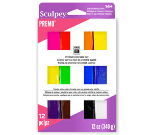 Sculpey Premo 12 Piece Classic Mixing Colours Multipack