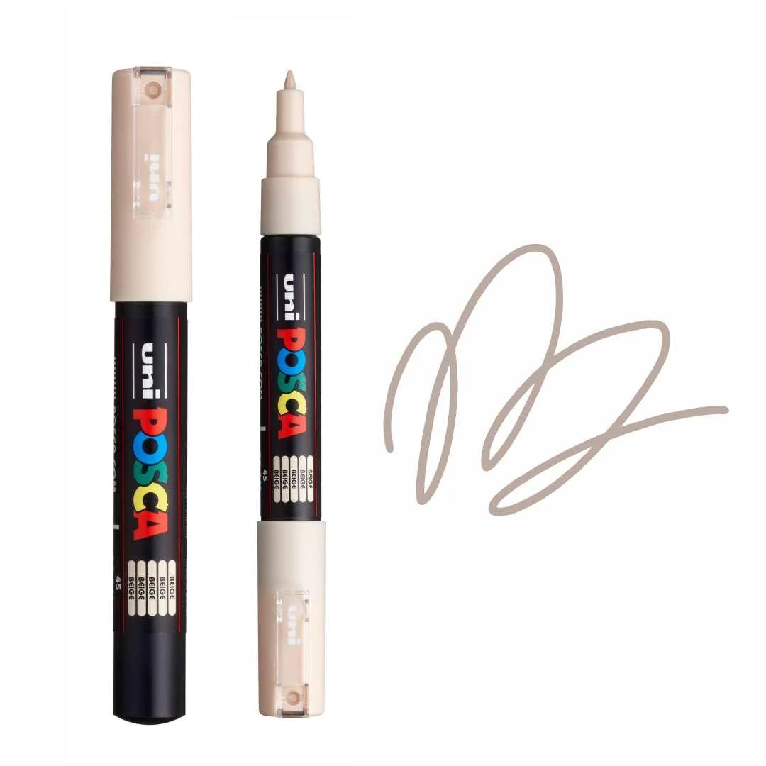 uni Posca PC-1M Extra Fine Bullet Tip Paint Marker Beige