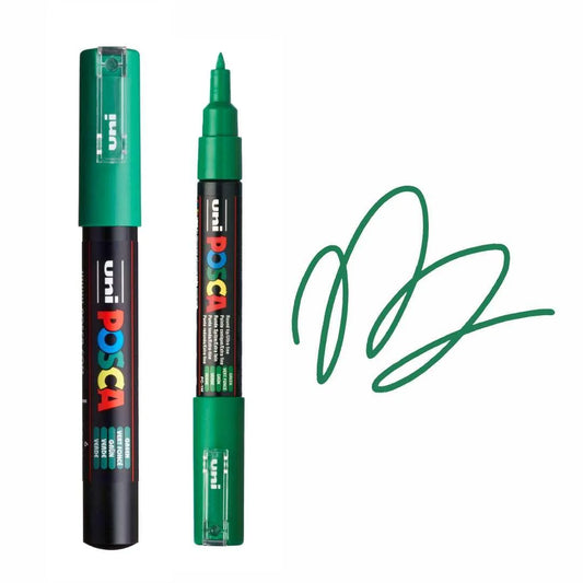 uni Posca PC-1M Extra Fine Bullet Tip Paint Marker Green