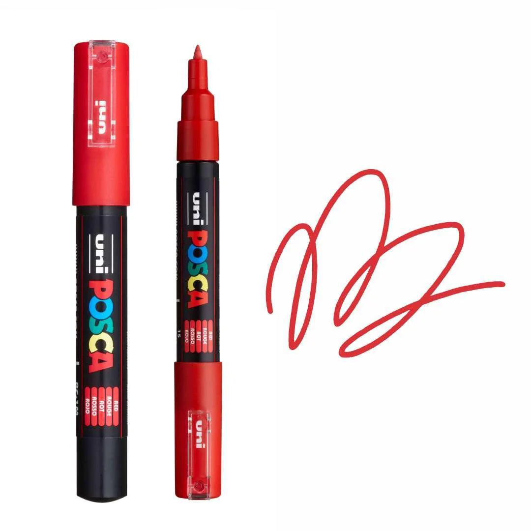 Posca PC-1M Extra Fine Bullet Tip Paint Marker Red
