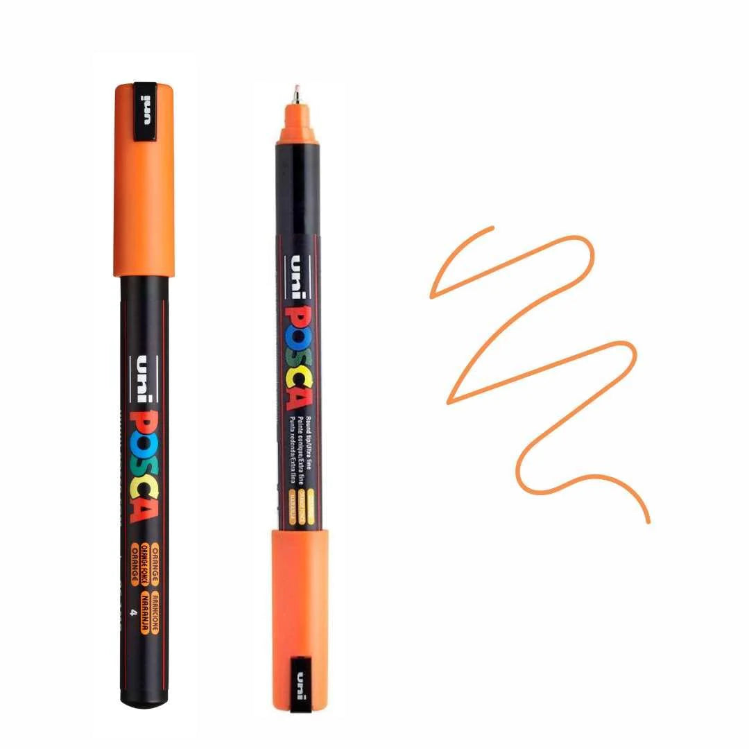 uni Posca Marker PC-1MR Ultra Fine Tip Paint Marker Orange