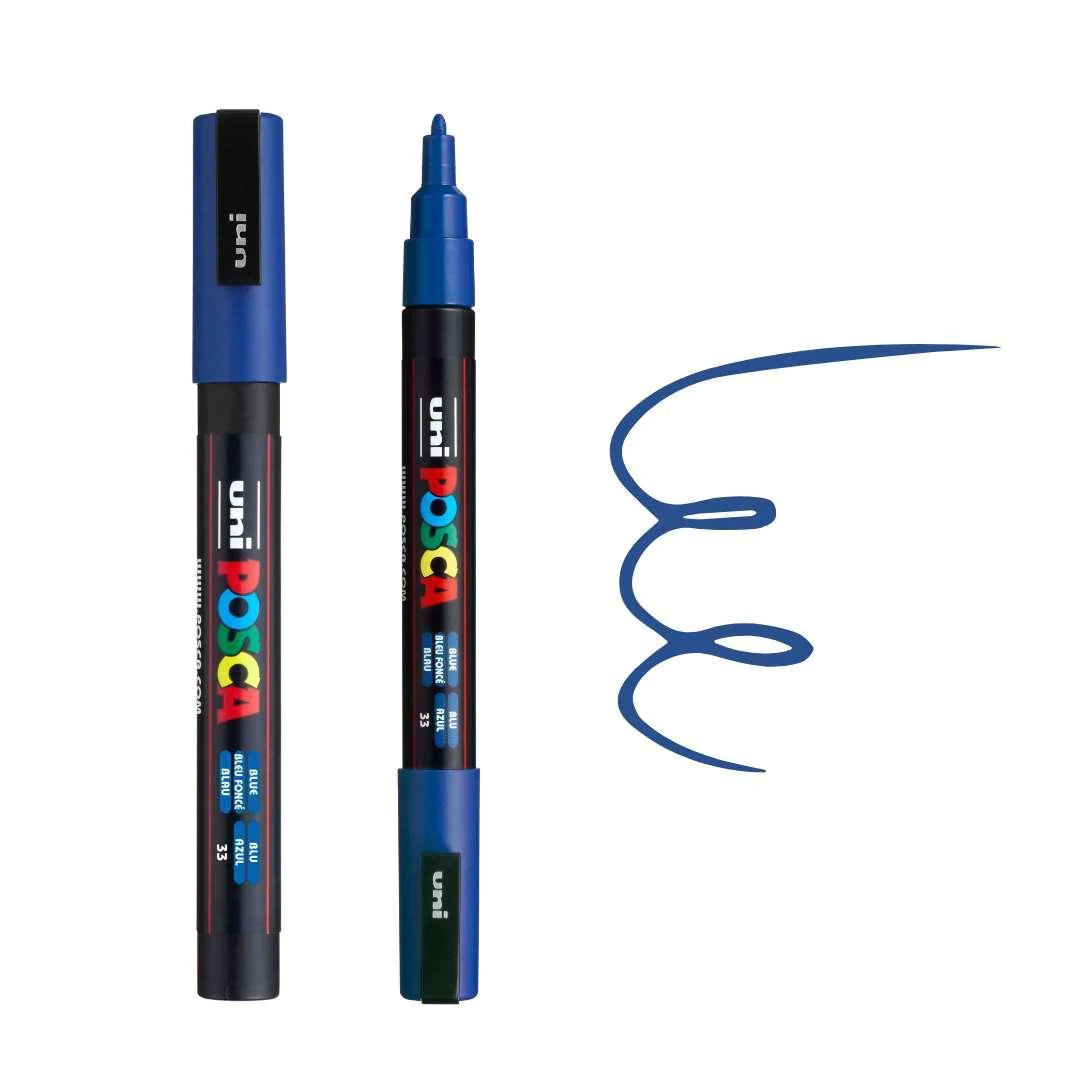 uni Posca Marker PC-3M Fine Bullet Tip Paint Marker Blue