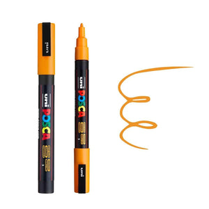 uni Posca Marker PC-3M Fine Bullet Tip Paint Marker Bright Yellow