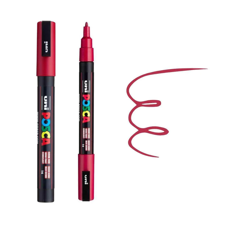 Posca Marker PC-3M Dark Red Bullet Tip Paint Marker