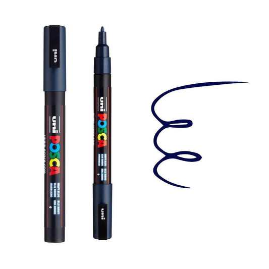 uni Posca Marker PC-3M Fine Bullet Tip Paint Marker Navy Blue