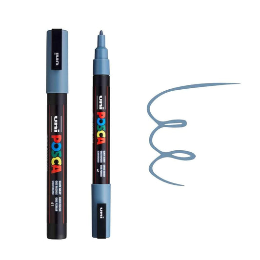 uni Posca Marker PC-3M Fine Bullet Tip Paint Marker Slate Grey