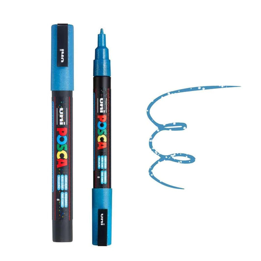 Posca Marker PC-3M Fine Bullet Tip Paint Marker Sparkling Light Blue